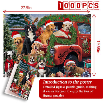 Weihnachtstier -Puzzles 1000 Stücke